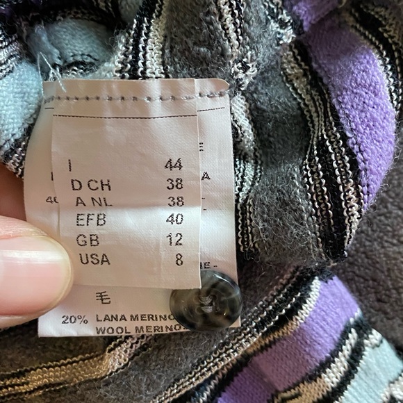 Missoni Purple and Gray striped Cardigan 44 - Picture 4 of 6